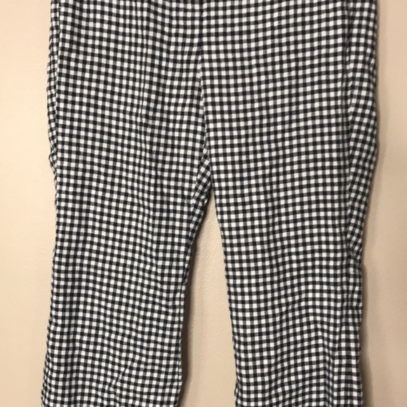 J. Crew Hayden plaid navy linen crop pants size 2 - Picture 5 of 14